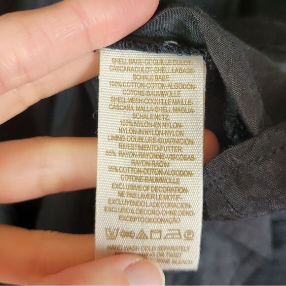 Free People rare Write About Love solid black lace mesh embroidered mini dress - Picture 10 of 12